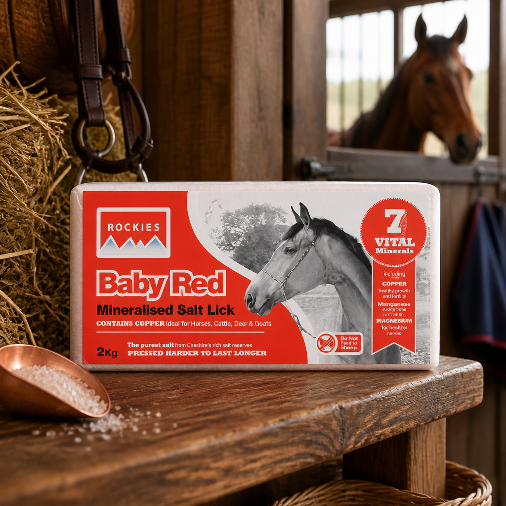 Baby Red Rockies 2kg lick (Not for sheep)