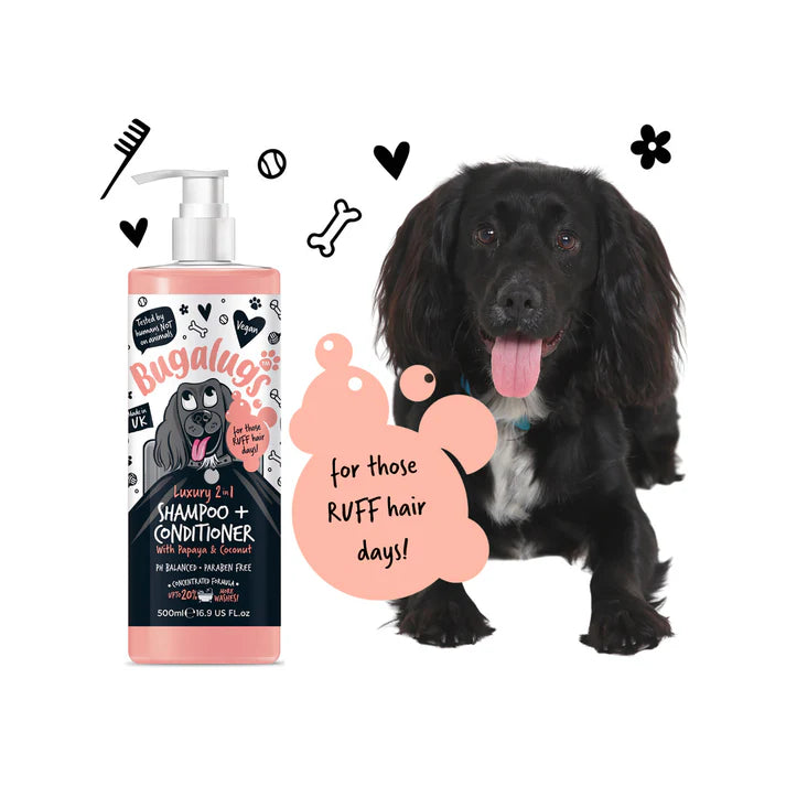 Bugalugs shampoo & conditioner papaya & coconut 500ml