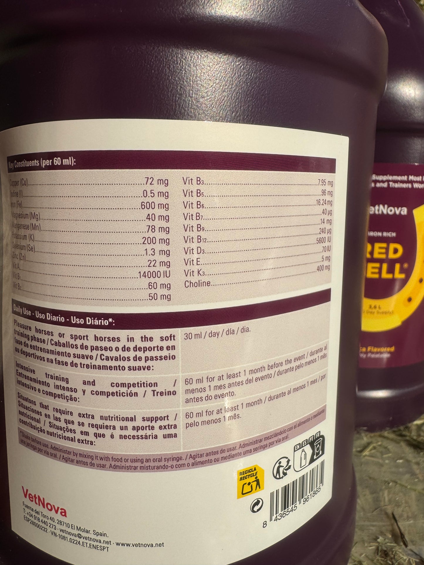 Red Cell Iron Rich Multi Vitamin supplement 3.6L