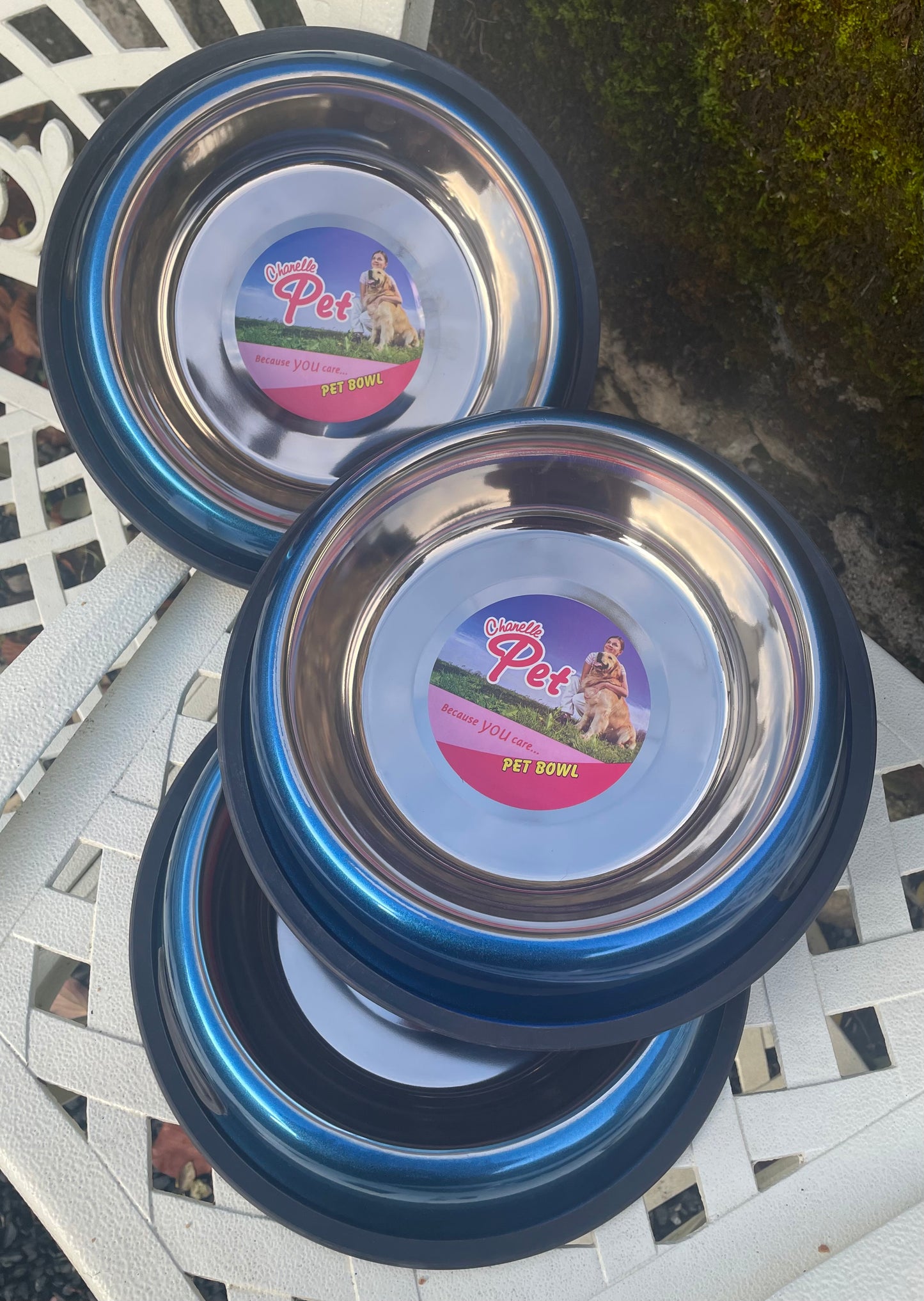 Stainless steel non-slip colour bowl 22cm