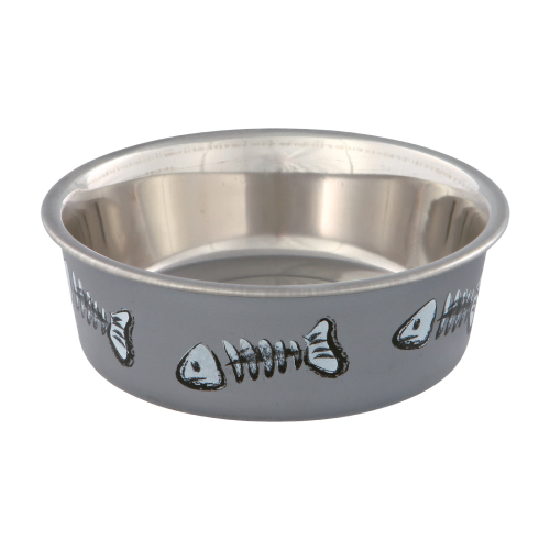 Cat Stainless Steel Bowl  Fishbone design