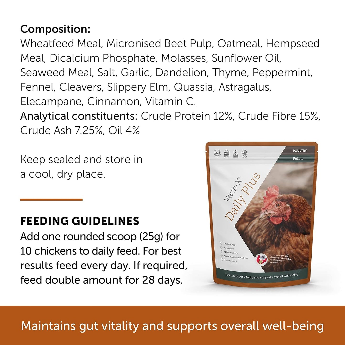VERM X DAILY PLUS PELLETS FOR POULTRY 1.5KG