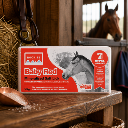 Baby Red Rockies 2kg lick (Not for sheep)