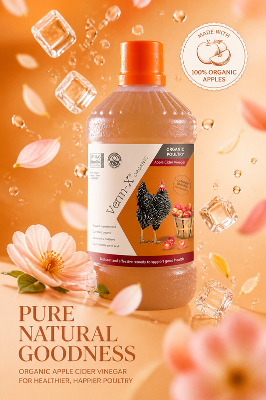 VERM X POULTRY ORGANIC APPLE CIDER VINEGAR 1 L