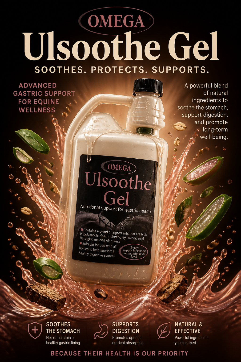 Omega Equine Ulsoothe gel 1Ltr