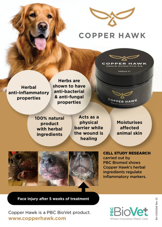 Copper Hawk , animal first aid , suitable for cats , dogs & horses .
