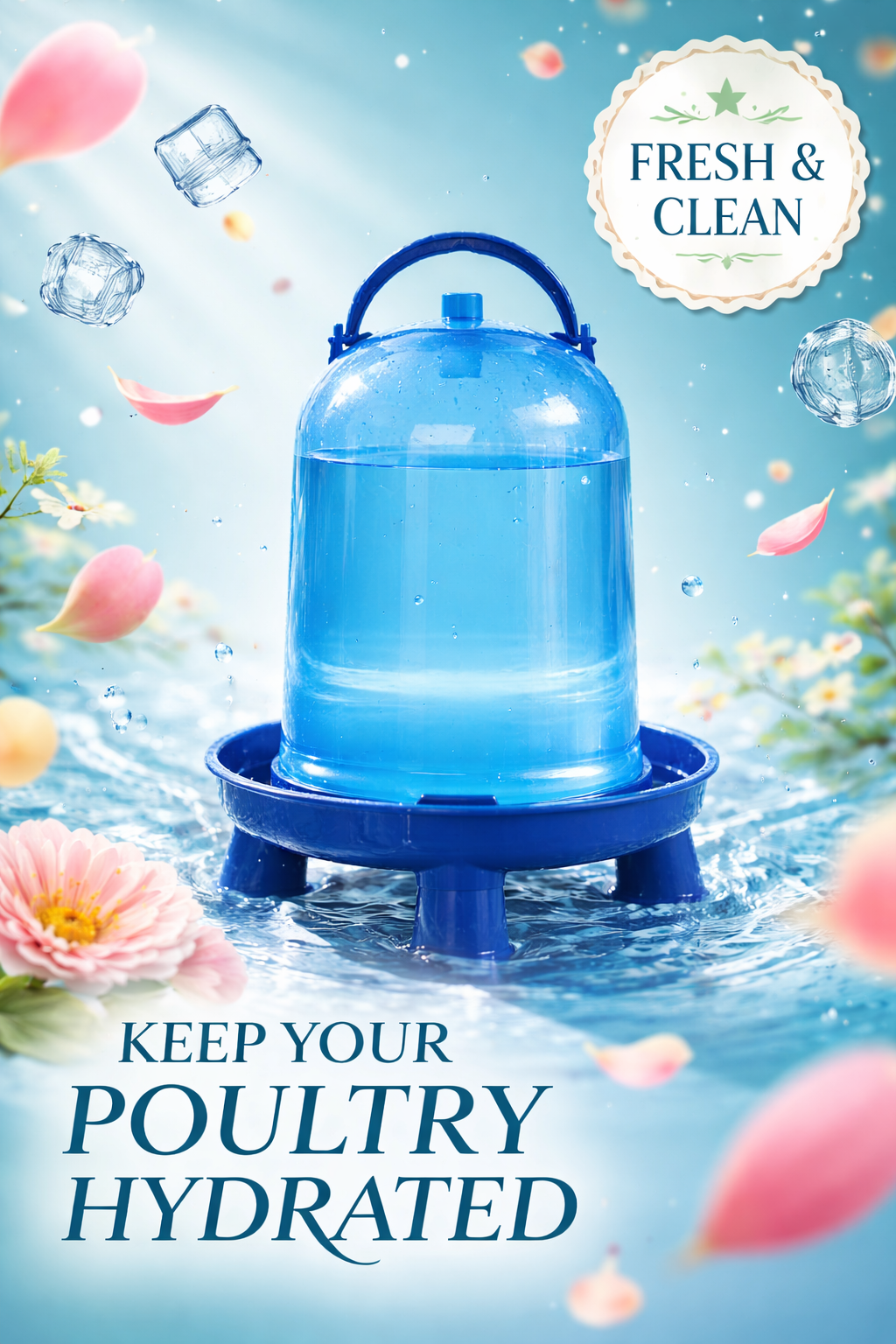 Copele Poultry drinker FLAT or LEGS ( 5 litre )