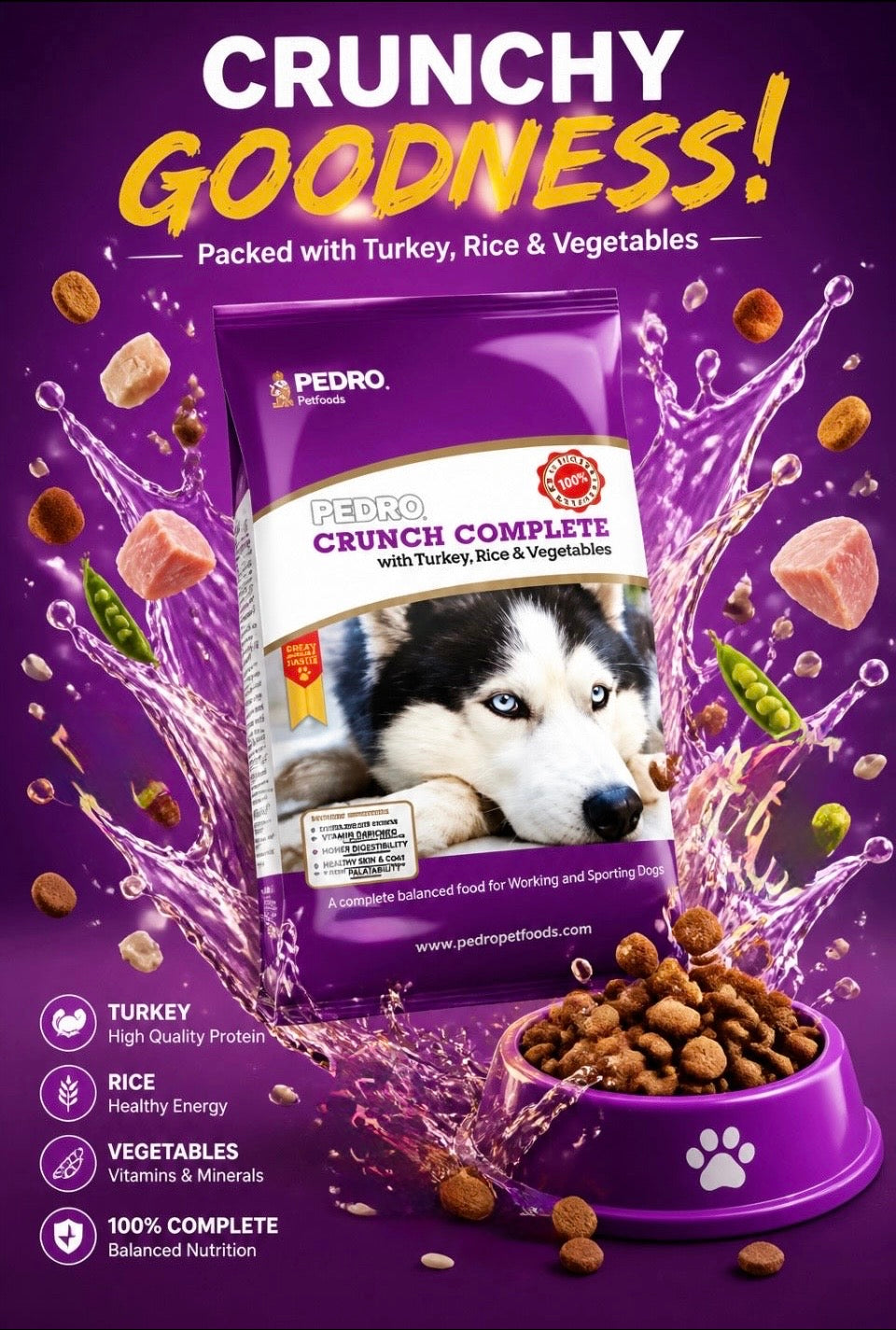 Pedro Crunch Complete Dog Food 14kg