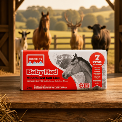 Baby Red Rockies 2kg lick (Not for sheep)
