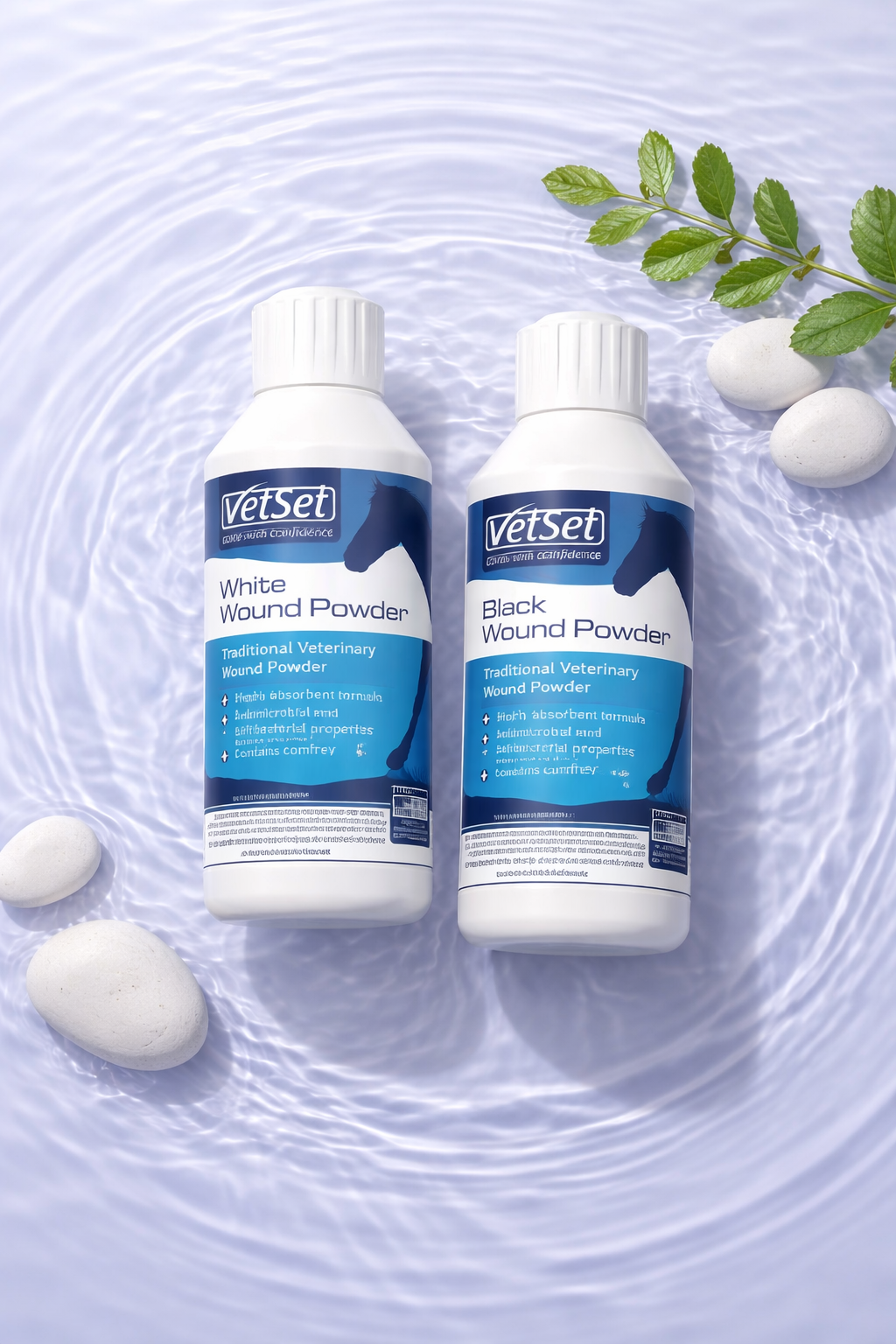 VetSet Wound Powder 125g**white & black in stock**