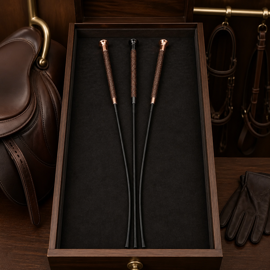 Dressage whip Flower grip design 90cm
