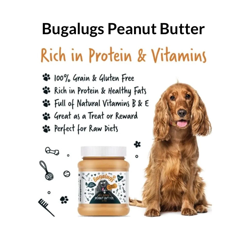 Bugalugs Natural peanut butter for dogs 340g