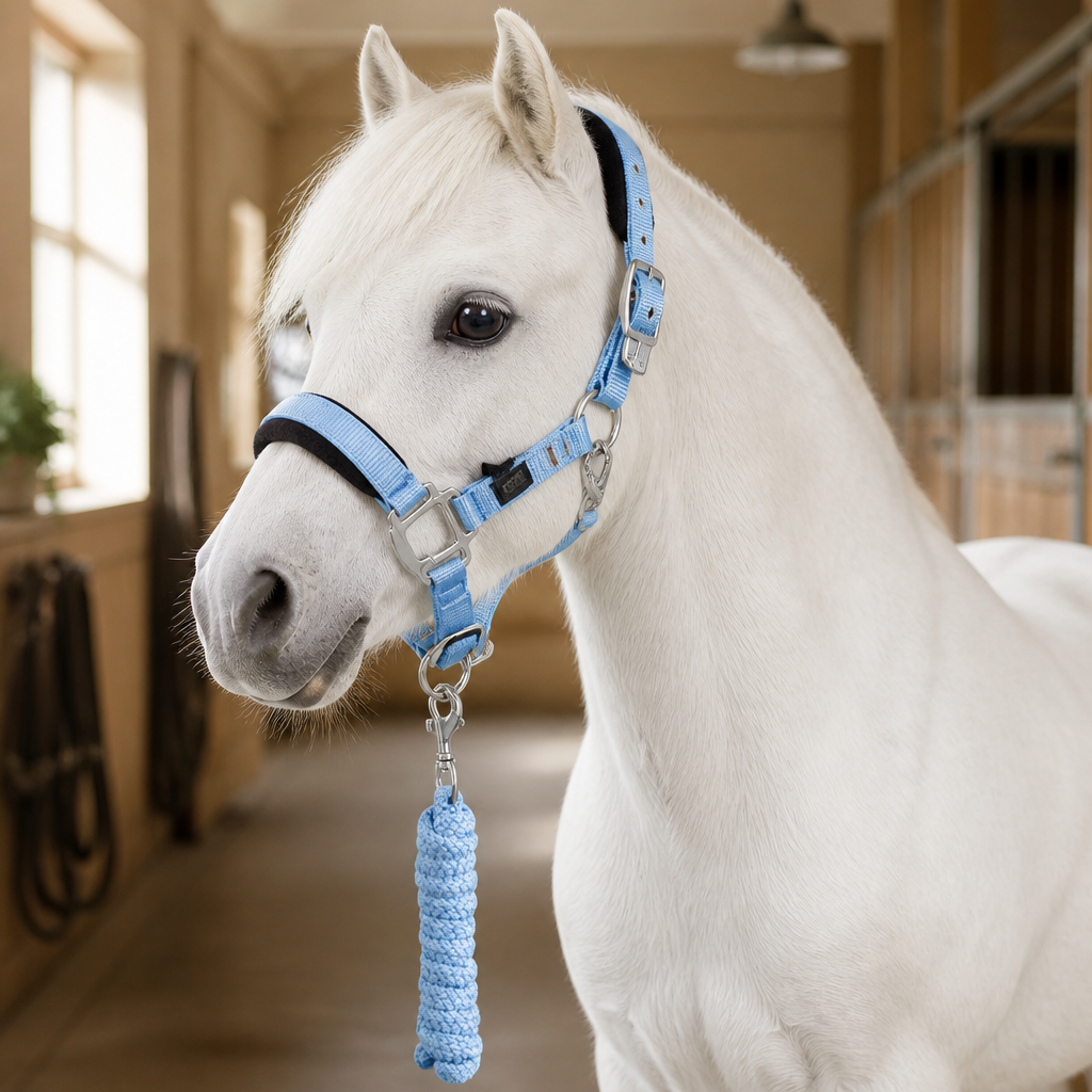 BR Pony & Cob Halters with lead ropes
