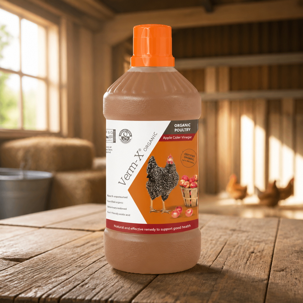 VERM X POULTRY ORGANIC APPLE CIDER VINEGAR 1 L
