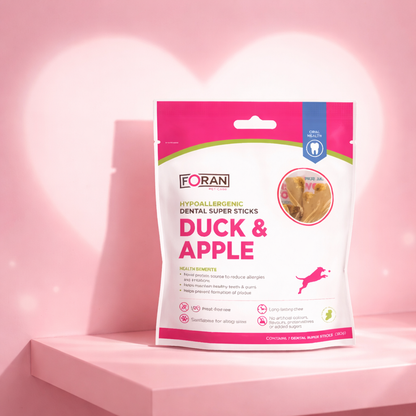 Foran Hypoallergenic dental duck & apple super sticks
