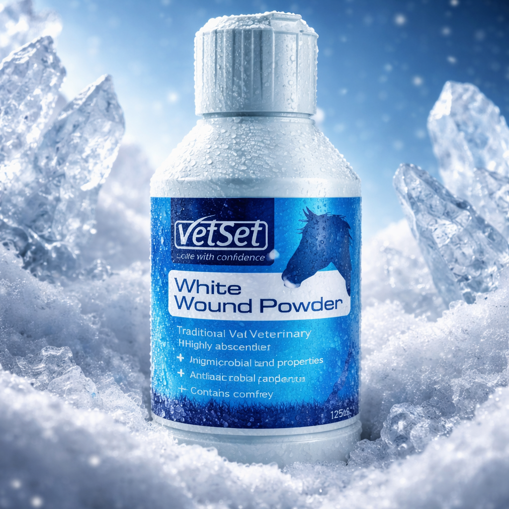 VetSet Wound Powder 125g**white & black in stock**