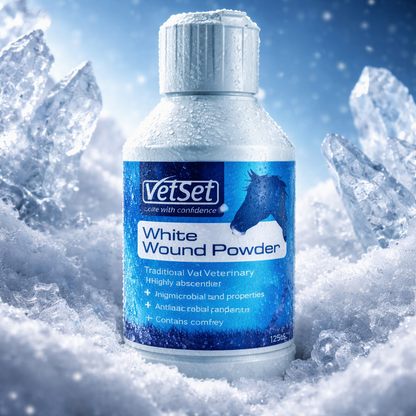 VetSet Wound Powder 125g**white & black in stock**