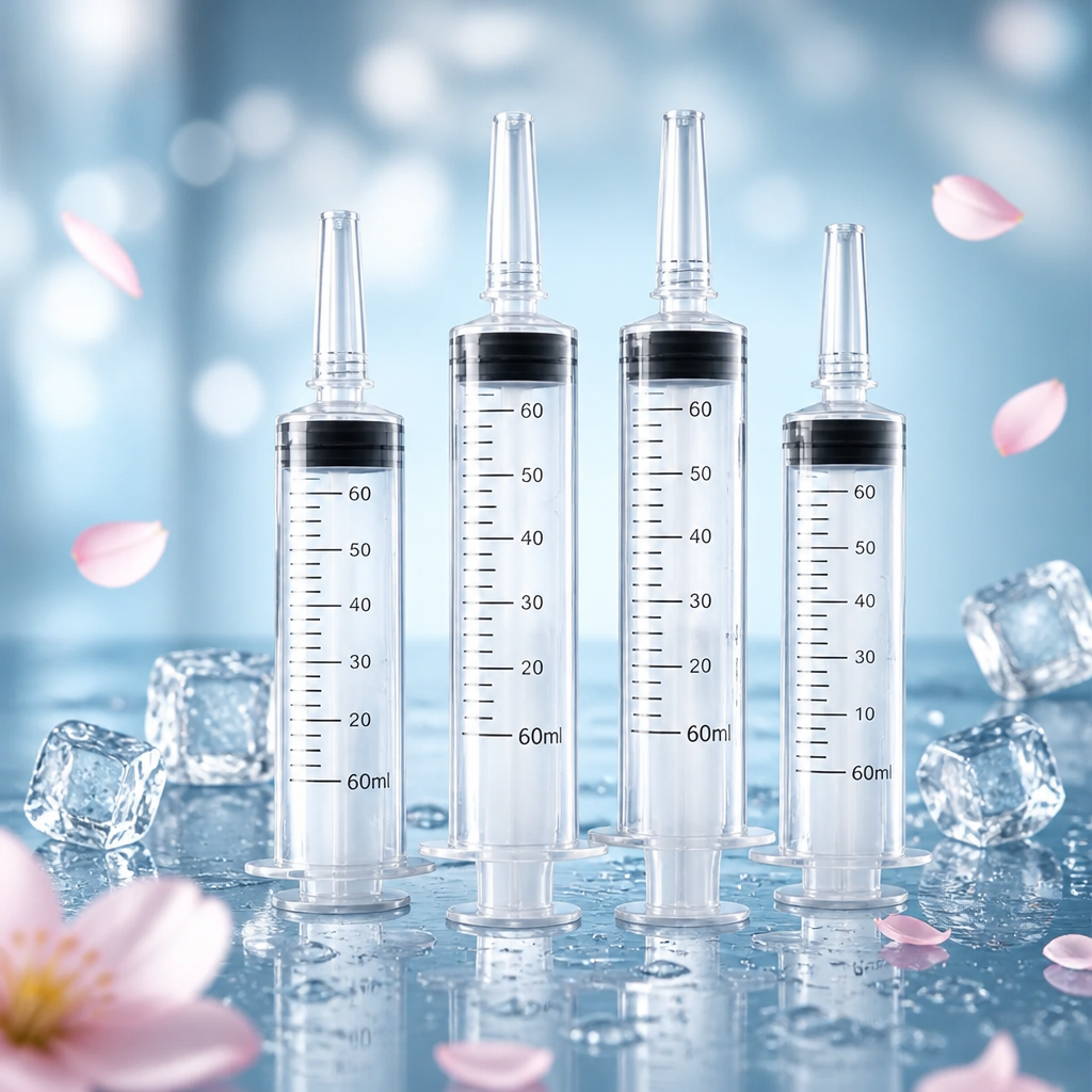 Disposable 60ml dosing syringe.