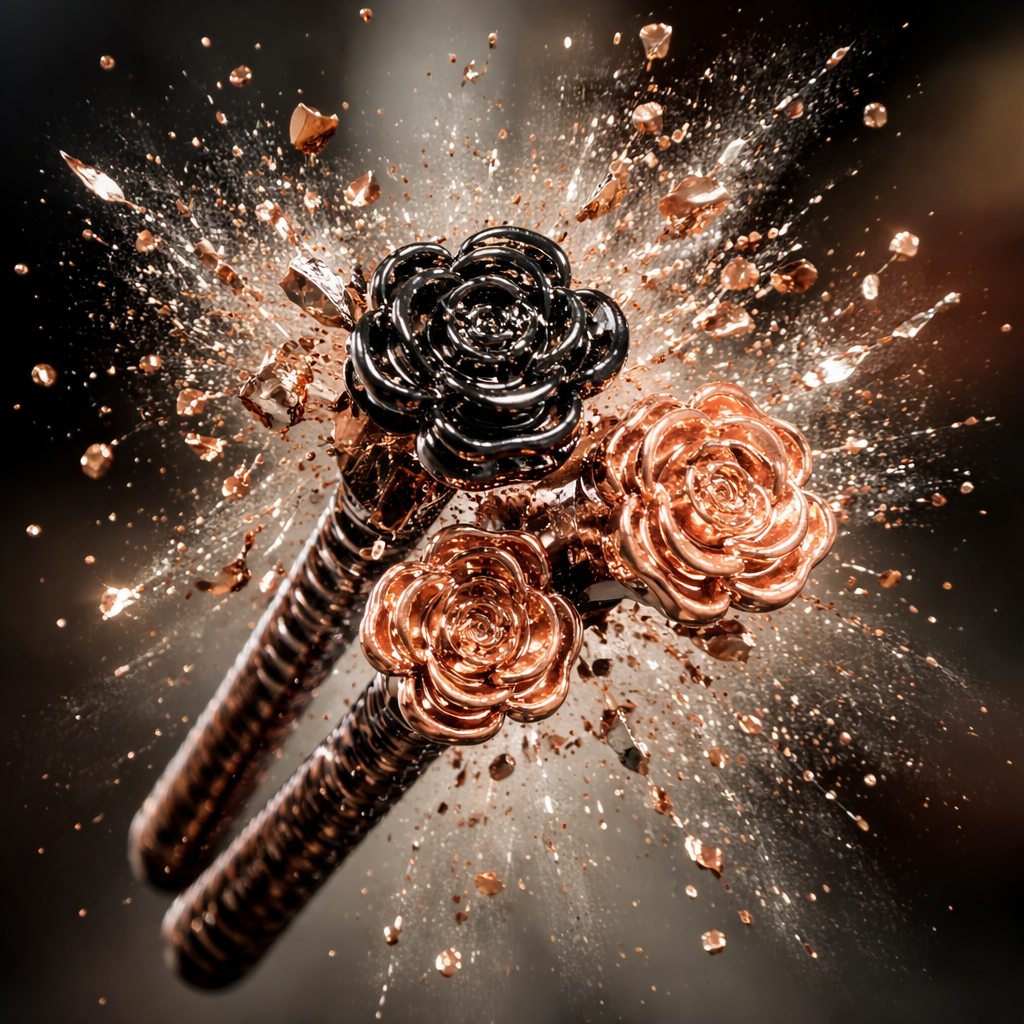 Dressage whip Flower grip design 90cm