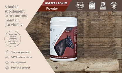 VERM X POWDER FOR HORSES 80g  TUB