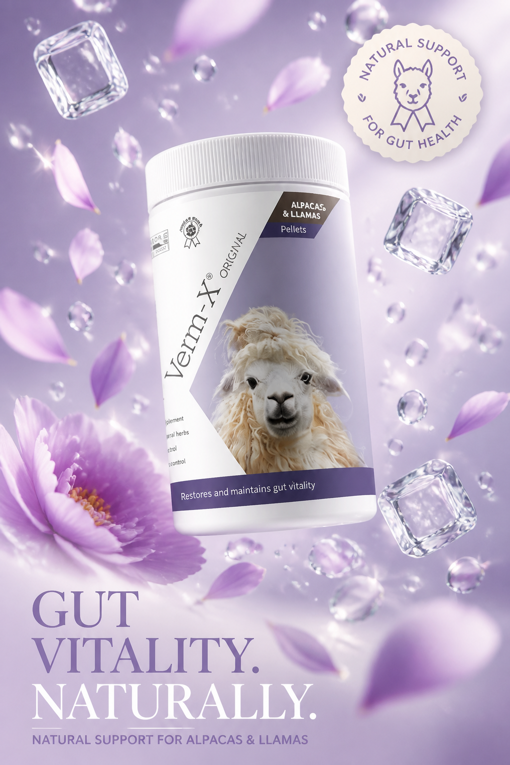 VERM X Original pellets for Alpaca & Llamas 750g Tub
