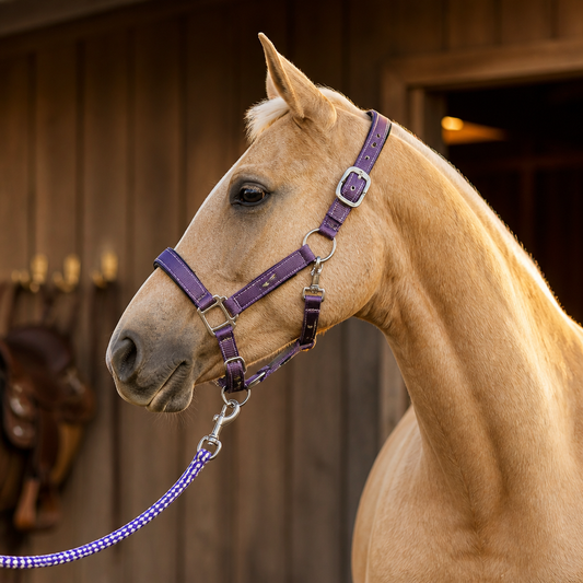 Pony & Cob Halters with lead ropes