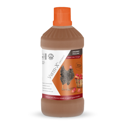 VERM X POULTRY ORGANIC APPLE CIDER VINEGAR 1 L