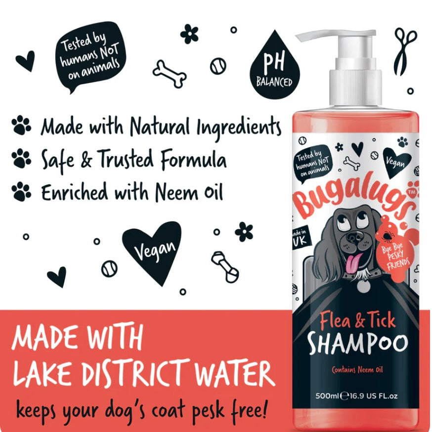 Bugalugs flea & tick shampoo 500ml