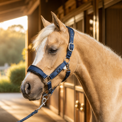 Pony & Cob Halters with lead ropes