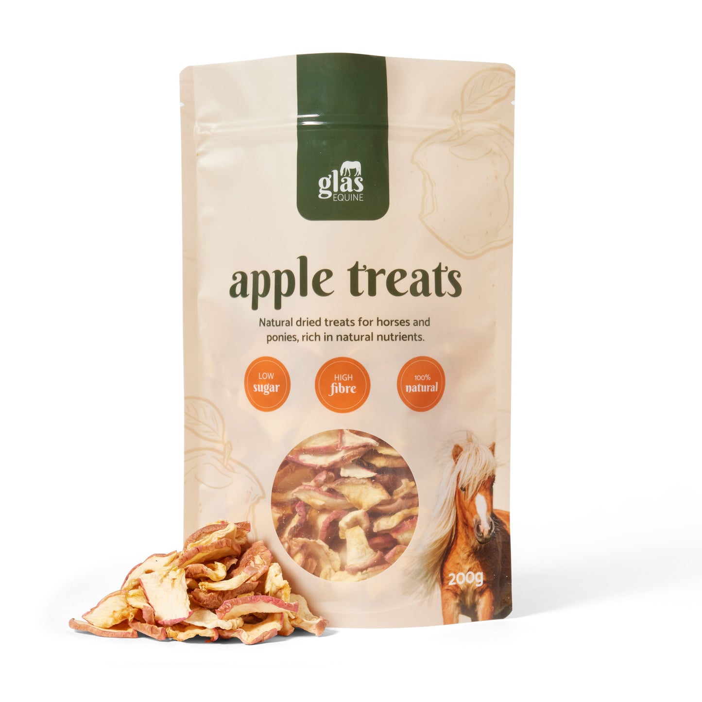 Glas Equine Natural Apple Horse  treats 200g