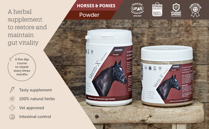 VERM X POWDER FOR HORSES 80g  TUB