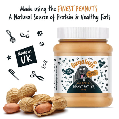Bugalugs Natural peanut butter for dogs 340g