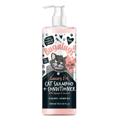 Bugalugs 2 in 1 Cat Shampoo Papaya & Coconut 250ml