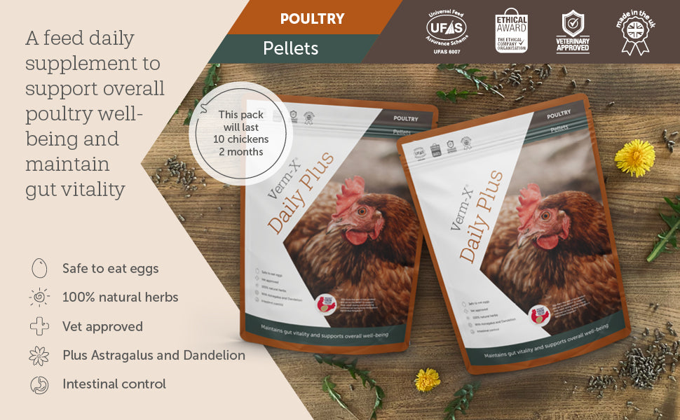 VERM X DAILY PLUS PELLETS FOR POULTRY 1.5KG