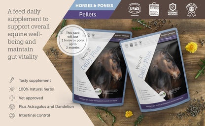 VERM X DAILY PLUS FOR HORSES 1.5KG POUCH