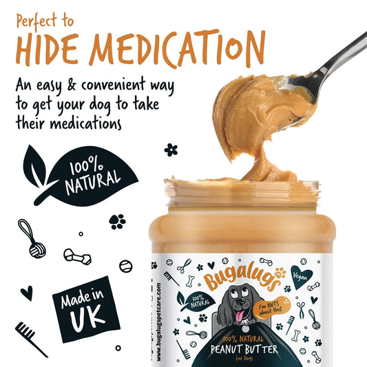 Bugalugs Natural peanut butter for dogs 340g