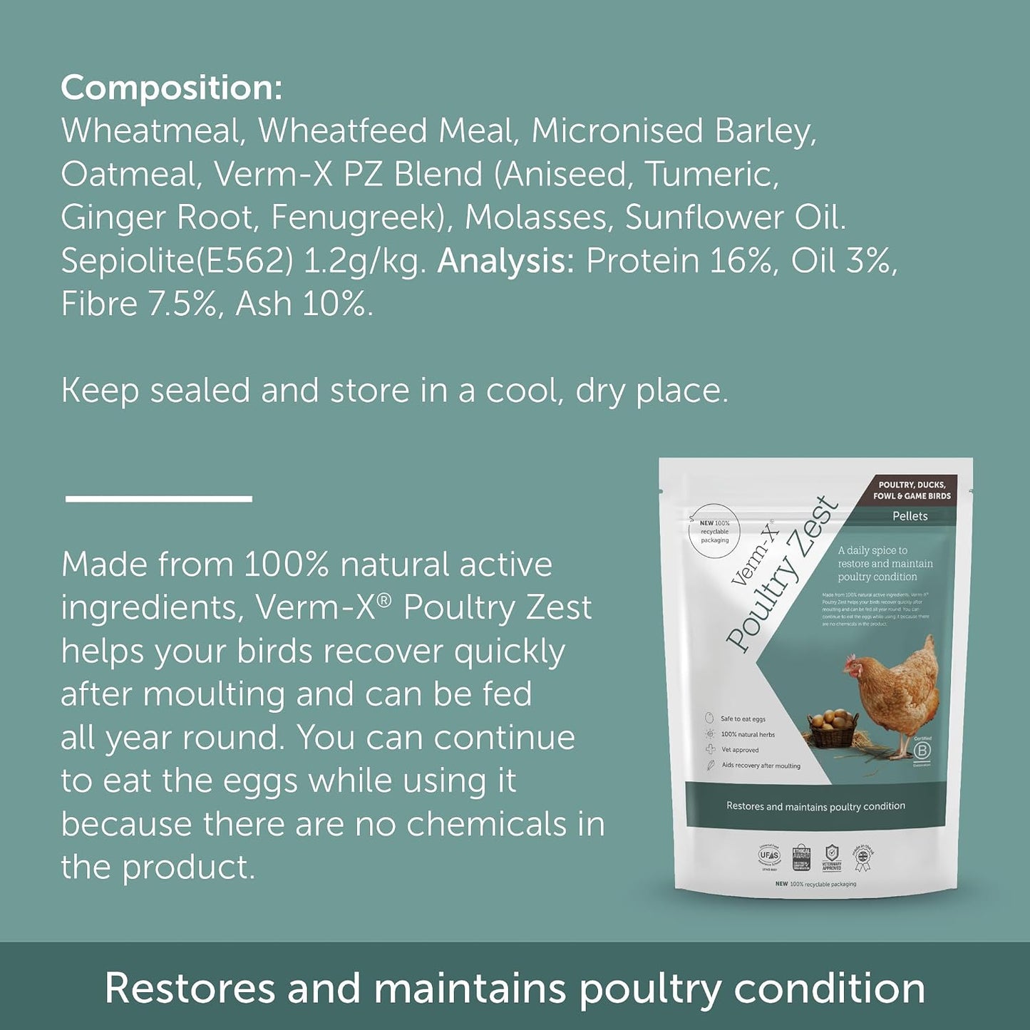 VERM X POULTRY ZEST 500G